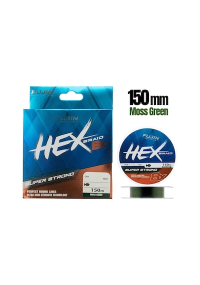 Fujin Hex 8x 150mt Moss Green Pe Line İp Misina 0.14mm Standart