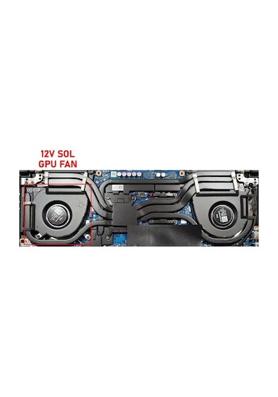 Asus Tuf Dash F15 Fx517z Serisi 2022 Notebook Gpu Fanı / Ver.2 R - 12v Siyah Soket