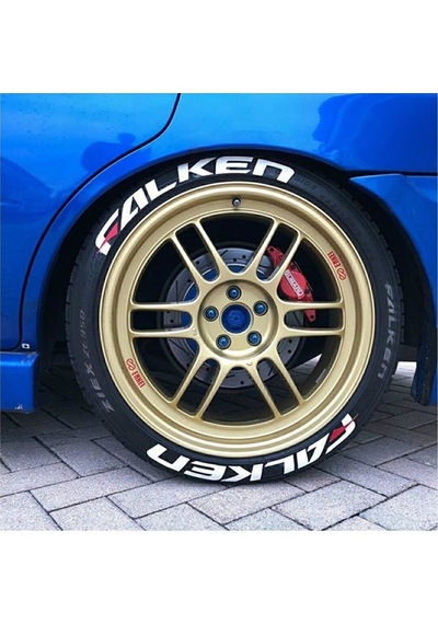 Falken Lastik Yazısı Motorsiklet / Araç Oto Lastik Sticker & Arma Aksesuar 4 Adet Bombtire