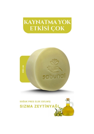 Sabunal Zeytinyağı Sabunu - Soğuk Pres Doğal Sızma Zeytinyağı Hamam Sabunu 100 G