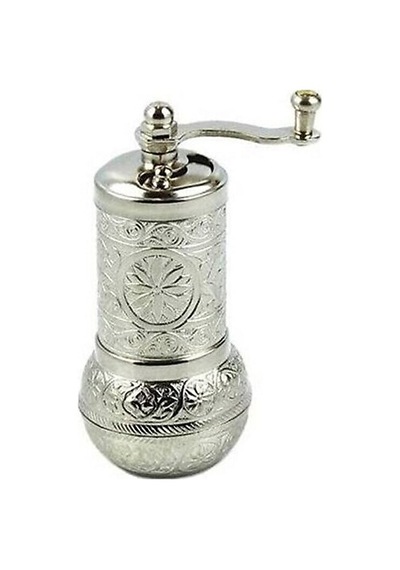 Osmanlı Motifli Kahve Ve Baharat Değirmeni Gümüş Çokrenkli