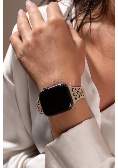 Apple Watch İle Uyumlu Leopar Desenli Silikon Kordon, Dokulu Oyma Tasarım, Series 10/11 42mm 45mm 44mm 46mm 41mm 40mm 38mm Se Çok Renkli Apple Watch İle Uyumlu Leopar Desenli Silikon Kordon, Dokulu Oyma Tasarım, Series 10/11 42mm 45mm 44mm 46mm 41mm 40mm 38mm Se Çok Renkli