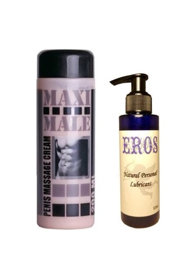 Hintohu Maxi Male Cream 200 Ml Erkekler Için Pe.nis Bakım Losyonu Ve Eros Natural Lubricant 125ml