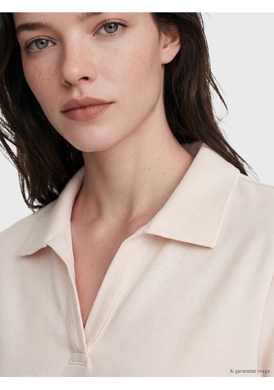 Lcw Comfort Pembe Polo Yaka Kadın Tişört