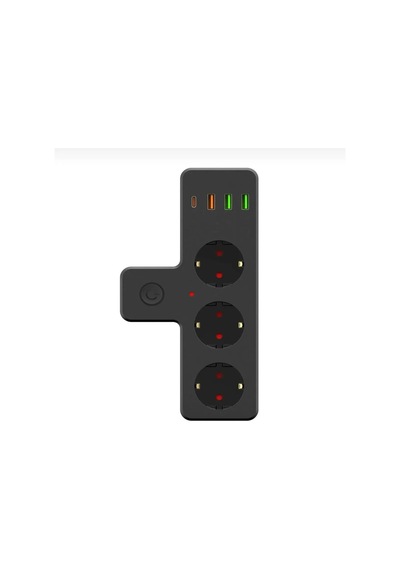 3'lü Termal Akım Korumalı Priz 3xusb 1xtype-c 20w Pd Giriş Kablosuz Kulaklık