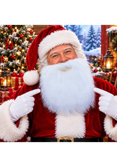 1 Adet Noel Baba Sakalı Beyaz Takma Sakal Lastikli Sakal Yılbaşı Noel Baba Kostümü Aksesaurları
