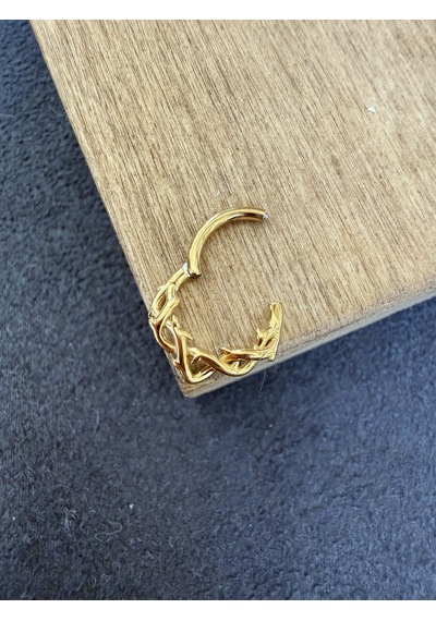 316 L Cerrahi Çelik Sarmaşık Model Halka Piercing Gri