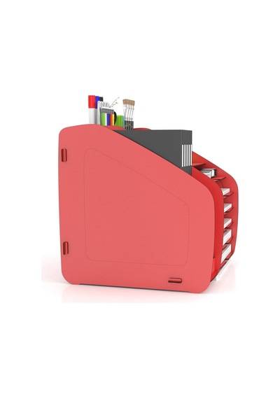 Fx-xl Modest - 6 Renk - A4 Evrak Rafı Masaüstü Organizer Kırmızı - 39484074 Kırmızı