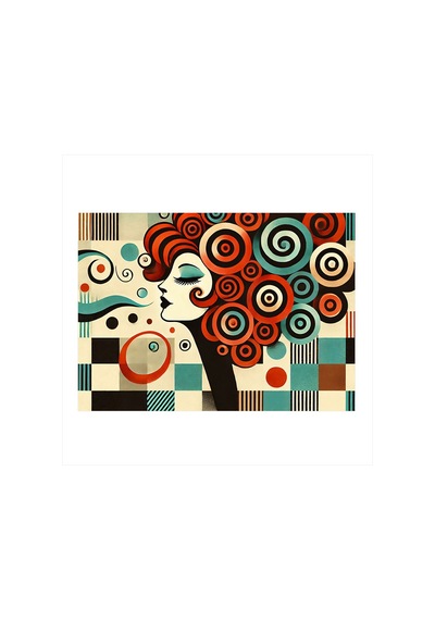 Pop Art Kadın Yüzü Model Ahşap Tablo