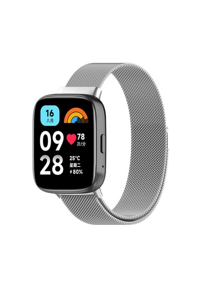 Forzacase Xiaomi Redmi Watch 3 Active İle Uyumlu Metal Mıknatıslı Kordon Kayış - Fc850 Gümüş