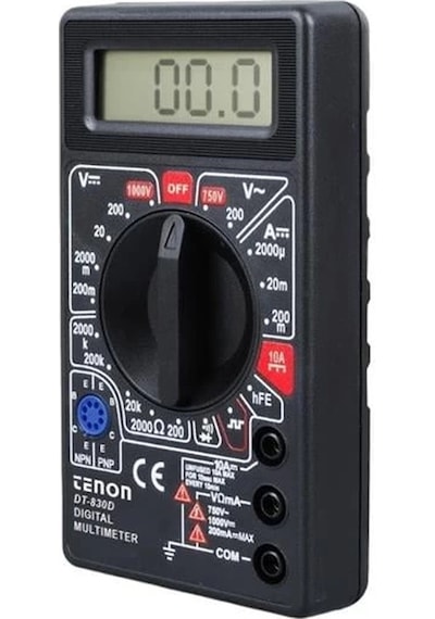Tenon Dt-830d Siyah Dc/ac Voltaj Akım Ölçer Dijital Multimetre Ölçü Aleti