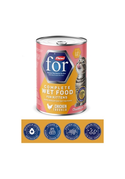 Tavuklu Yavru Kedi Yaş Maması 400 Gr - Kolajen Destekli