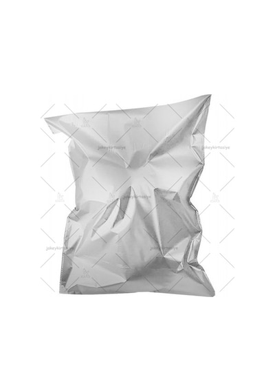 Mat Metalize Bantlı Gümüş Hediye Paketi 20 Adet En: 17 CM x Boy: 25 CM