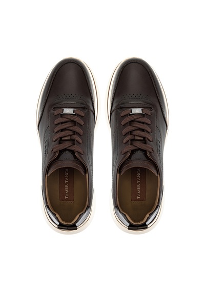 Tamer Tanca Erkek Hakiki Deri Kahverengi Sneakers & Spor Ayakkabı 1237 23088 Erk Ayk Sk26-27 Kahve
