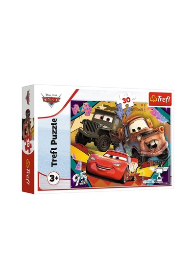 Trefl Arabalar 30 Parça Puzzle Lisanslı - Şimşek Mcqueen Ve Mater Eğitici Yapboz 3+ Yaş