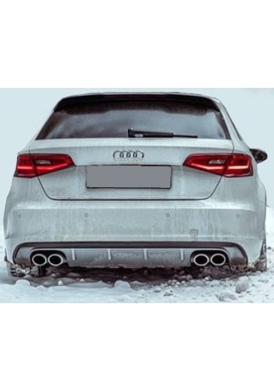 Audi A3 8v Hb 2012 - 2016 S3 Arka Tampon Eki - Difüzör (Plastik)