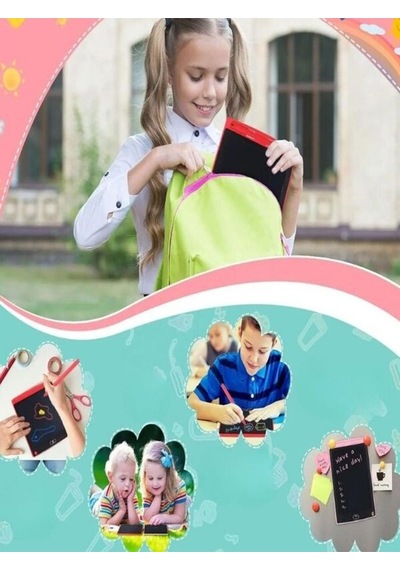 Çizim Tableti 12inç Eğitici Çocuk Tableti Grafik Tablet Dijital Kalemli Ekran Yazı Tahtası Kırmızı