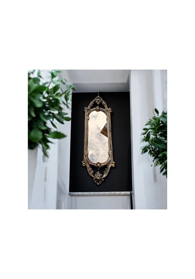 Peramari Dekoratif Polyester Tekli Niş Ayna Gold Eskitme Gold Eskitme 63 X 30 Diğer