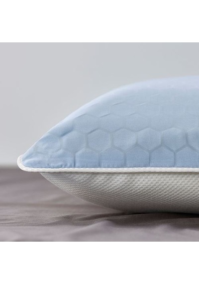 Ikea Kvarnven Ergonomik Yastık, Mavi-beyaz, 42x54 Cm, Soğuk Tutan Ürün / Yan/sırt Üstü Uyuyanlar İçin