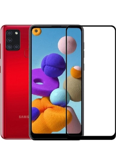Samsung Uyumlu Galaxy A21S Ekran Koruyucu 9D Tam Kaplayan Kavisli