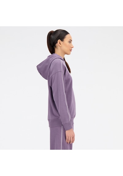 New Balance Essentials French Terry Oversize Kadın Mor Hoodie Düz Wt33529-shw Mor