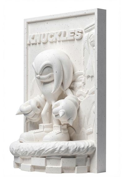 Sonic-knuckles 15 Cm Taş Biblo Çocuk Boyama Etkinliği