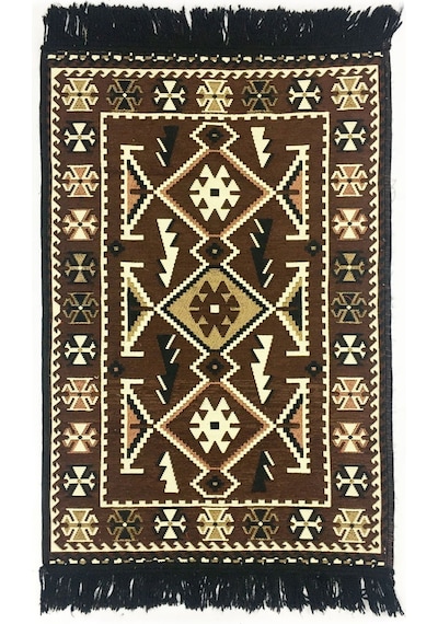 Shark Anadolu Kilim Kahve Renkli