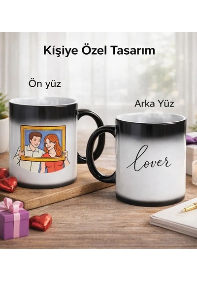 Bk Gift Kişiye Özel Kendin Tasarla Sihirli Kupa Bardak - Sevgiliye Hediye, Arkadaşa Hediye, Doğum Günü Hediyesi Kobitmeyencom36892 Bk Gift