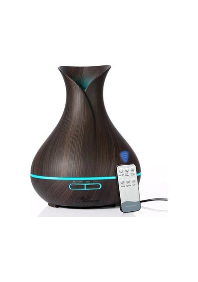 Ultrasonik Aroma Difüzörü 7 Renk Led Işıklı Aromatik Oda Kokusu Hava Nemlendirici 500 Ml