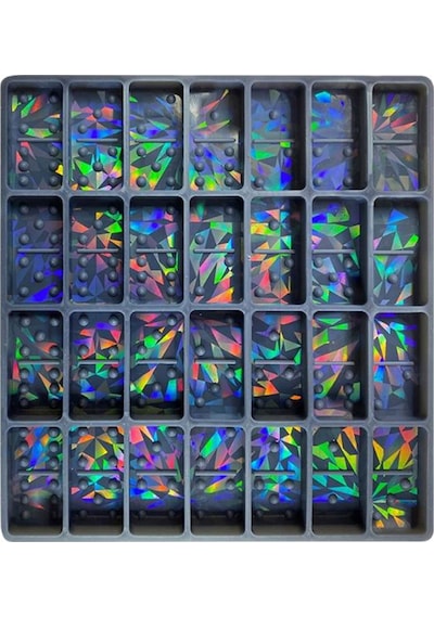 Epoksi Silikon Kalıp Hologramlı Domino Kalıbı 28 Li