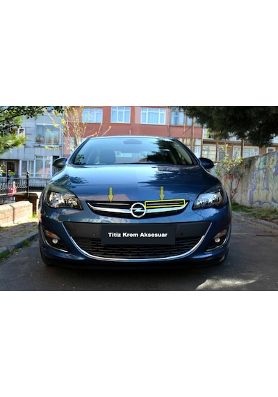 Opel Astra J Krom Ön Panjur Aksesuarı K Görünümlü 2 Parça P.Çelik