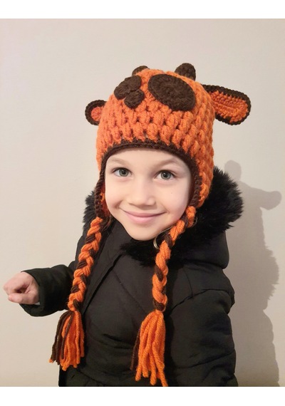 Atölye Hamarat Zürafa Bebek Ve Çocuk Bere Turuncu