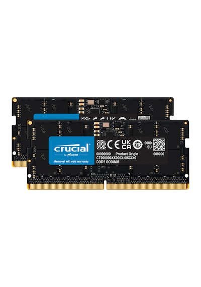Crucial CT2K24G56C46S5 48 GB (2x24) 5600 MHz DDR5 CL46 SODIMM Notebook Bellek