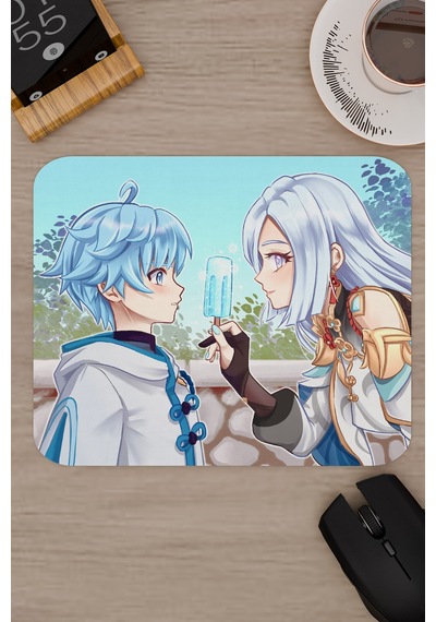 Chongyun Genshin Impact Anime Gacha V5 - 22x18 Gaming Mouse Pad Fare Altlığı