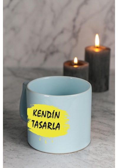 Kendin Tasarla Bardak - Kişiye Özel Bardak Satıya Sor Tam Mavi2