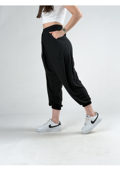Cocopelli Bürümcük Siyah Kadın Jogger Pantolon Coc3180