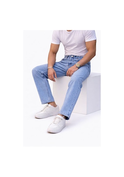 Erkek Açık Mavi Boyfriend Pantolon Maviaçık