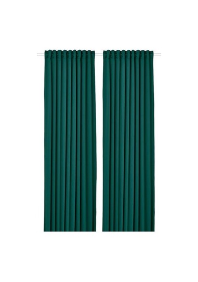 Ikea Majgull Fon Perde 145x300 Cm Koyu Yeşil