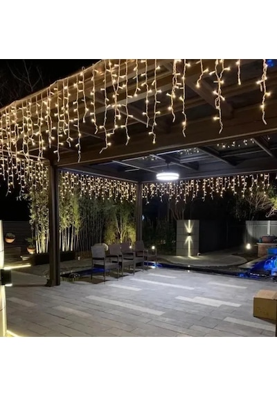 3m 100 Led Çakarlı Ip65 Dış Mekan Saçak Perde Çok Renkli