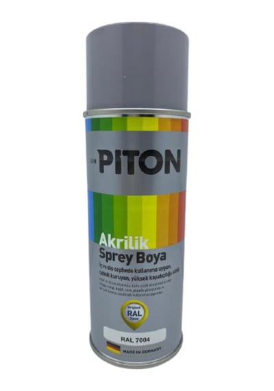 Piton Akrilik Sprey Boya 400 Ml Ral7004 Sinyal Gri