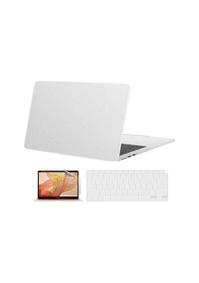 Apple Uyumlu MacBook Pro 13 Inç M2 Çip A2338 / A2686 Tam Alt Üst Kılıf Klavye Kılıfı Ekran Koruyucu Şeffaf
