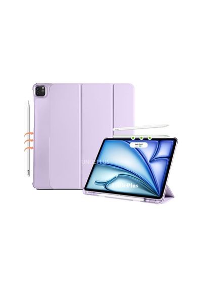 İpad Pro 11 3./4. Nesil M2 İle Uyumlu Kılıf Flip Cover Kalem Bölmeli Pc Case 2020-2022 Lila