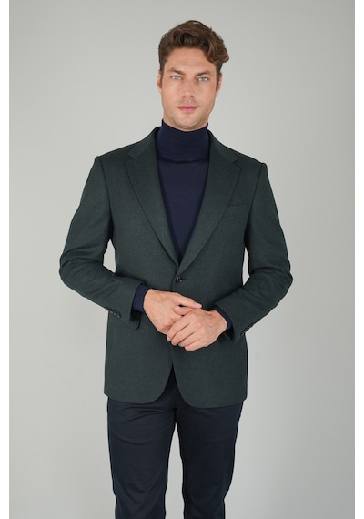 Bisse Comfort Fit Yeşil Mono Yaka Çift Yırtmaçlı 6 Drop Yün Erkek Ceket Pck24k24209 D47 Yeşil Bisse Comfort Fit Yeşil Mono Yaka Çift Yırtmaçlı 6 Drop Yün Erkek Ceket Pck24k24209 D47 Yeşil