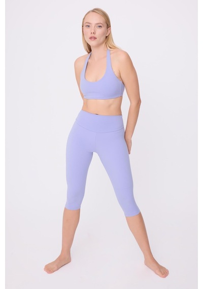 Hıghrıse Comfortflex Yüksek Bel Spor & Aktif Yaşam Kapri Taytı-2687 Lavanta