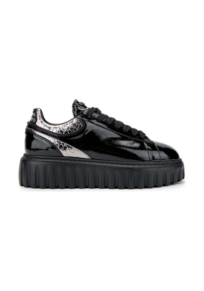 Tamer Tanca Kadın Deri/suni Siyah Rugan Sneakers & Spor Ayakkabı 1009 05 Bn Ayk Sk24-25 Syh Rgn/ant Rgn Siyah Rugan Siyah