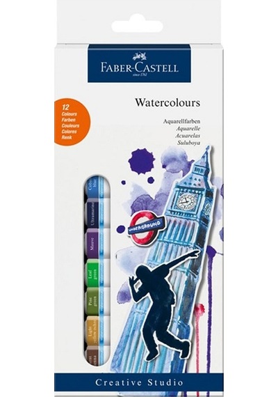 Faber Castell 12 Renk Tüp Sulu Boya 12 Ml 169503