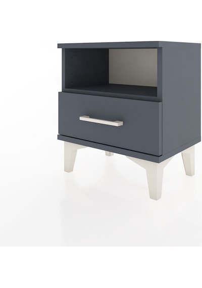 Arges Komodin Tek Raflı Tek Çekmeceli 44x30x48 Antrasit-antrasit Antrasit