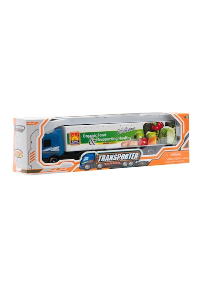 Express Wheels Transporter Die Cast Konteyner Kamyonu Mavi
