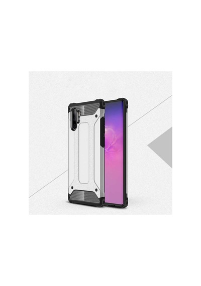 Noktaks - Samsung Galaxy Uyumlu Note 10 Plus - Kılıf Çift Katman Zırh Tank Crash Military Kapak - Gold
