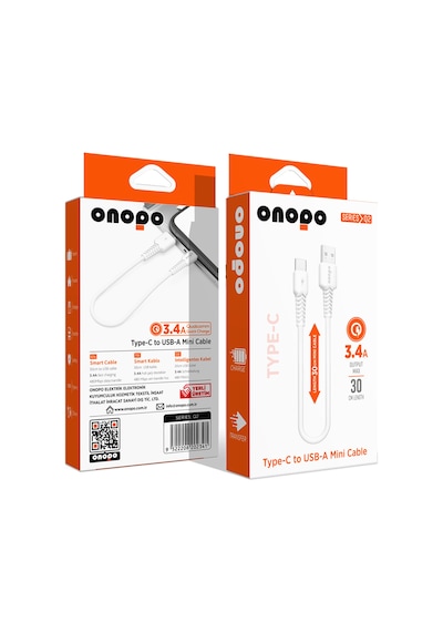 Type-c To Usb Mini Kablo 3.4a Hızlı Şarj Ve Data Kablosu 30cm- Q2